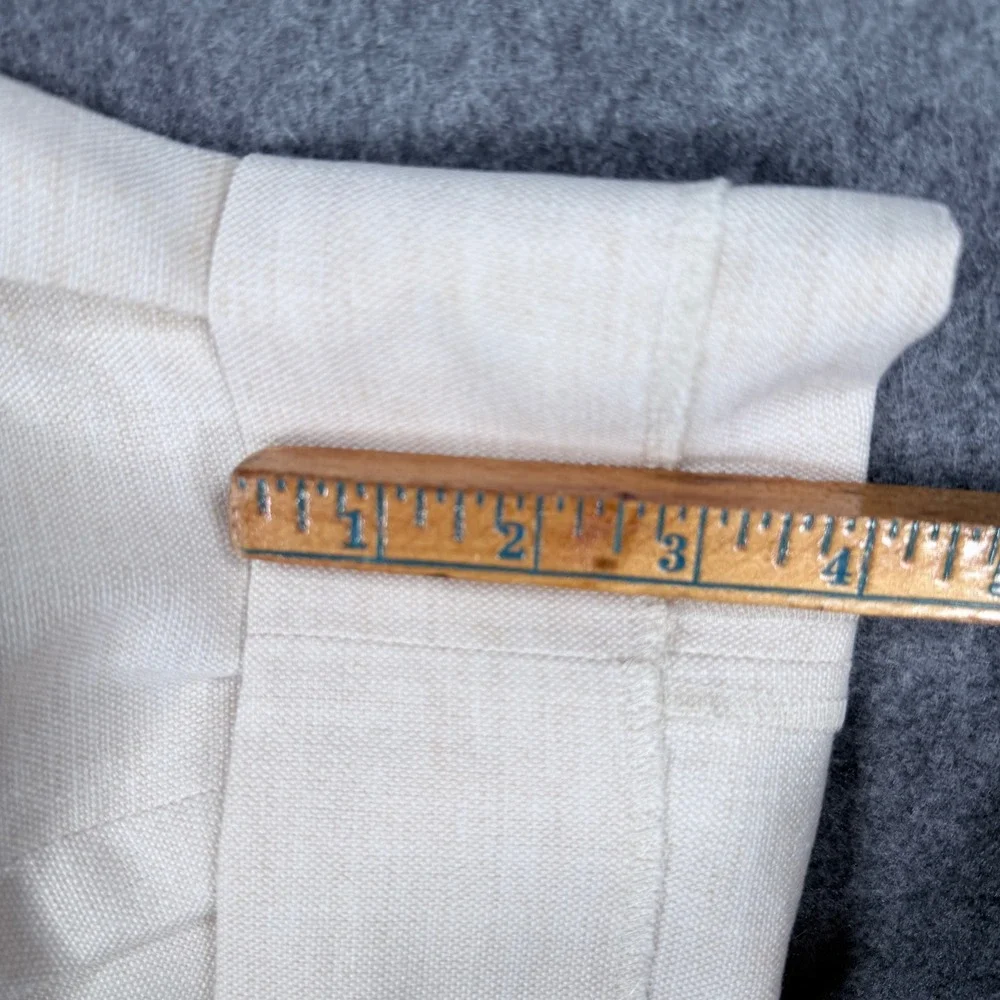 Top Hat New York Mens 38 Dress Pants Oatmeal Cream Textured Straight Leg USA